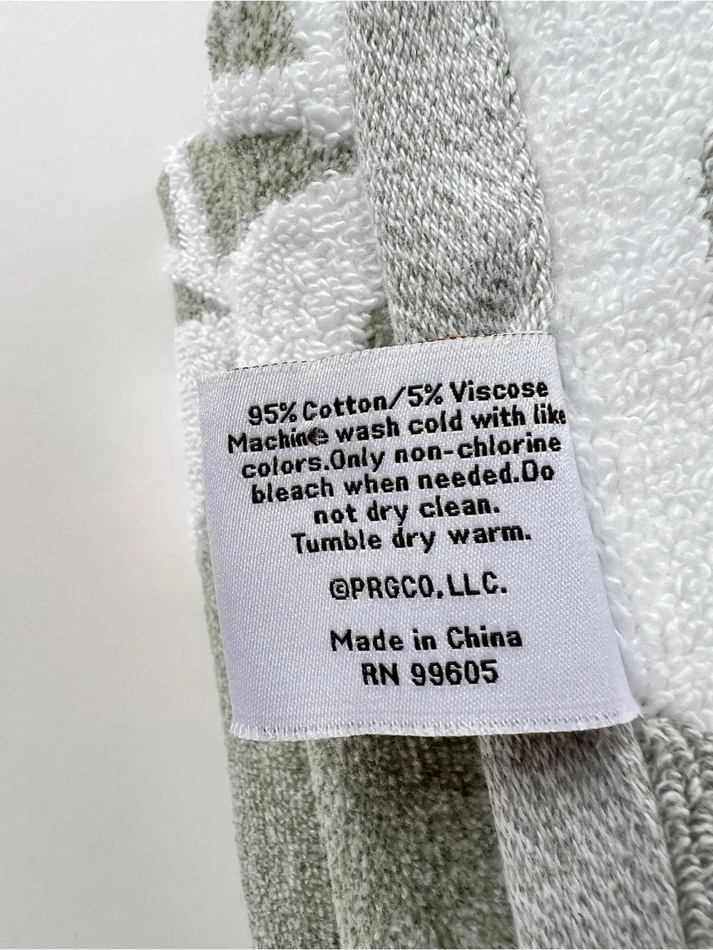 Papyrus Sage Green & White Floral Bath Towel Soft Cotton Blend 1 Pc NEW